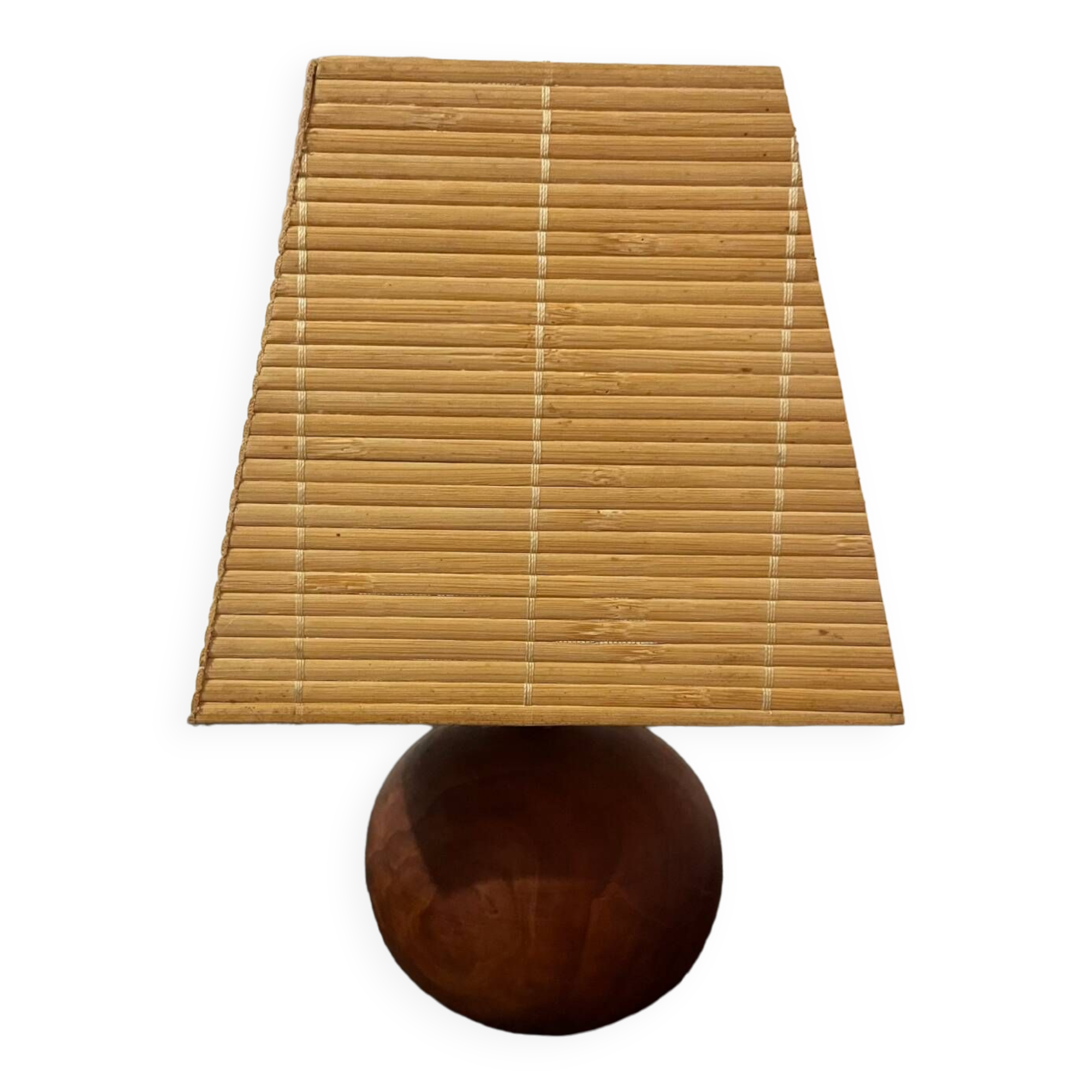 Solid wood ball lamp