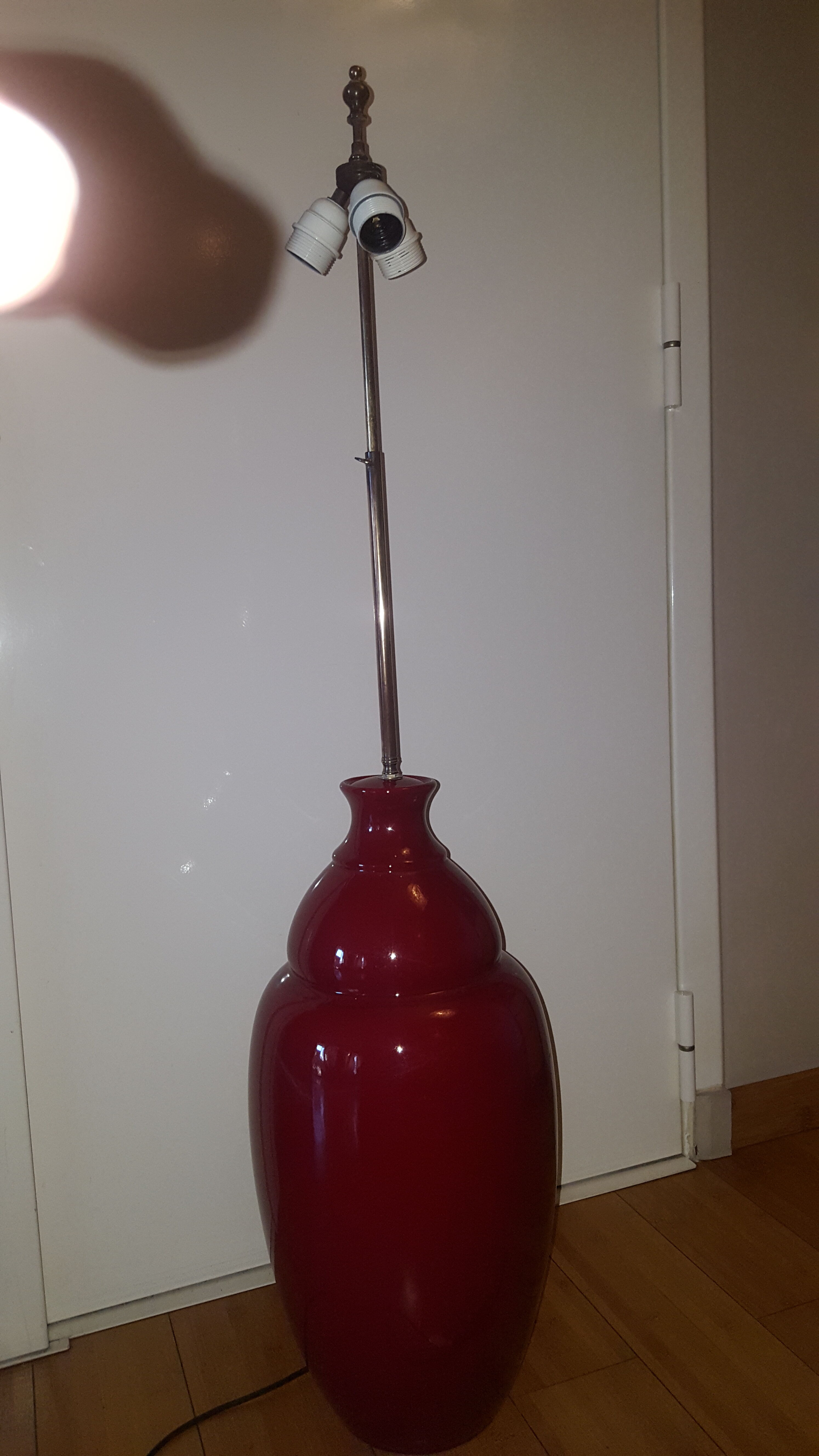 Lampadaire en céramique avec abat jour , Jacques Molin