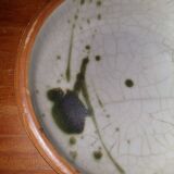 Large used pottery hollow plate la colombe france