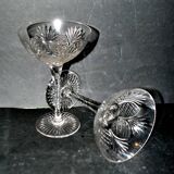 Lot de 2 coupes en cristal de saint-louis modèle odessa 6020 epoque 1900