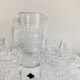 Antique orangeade punch sangria glass set 1970 7 glasses and pitcher