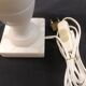 Vintage lamp base - onyx marble foot - blind-day inclusion dried flowers - 1950