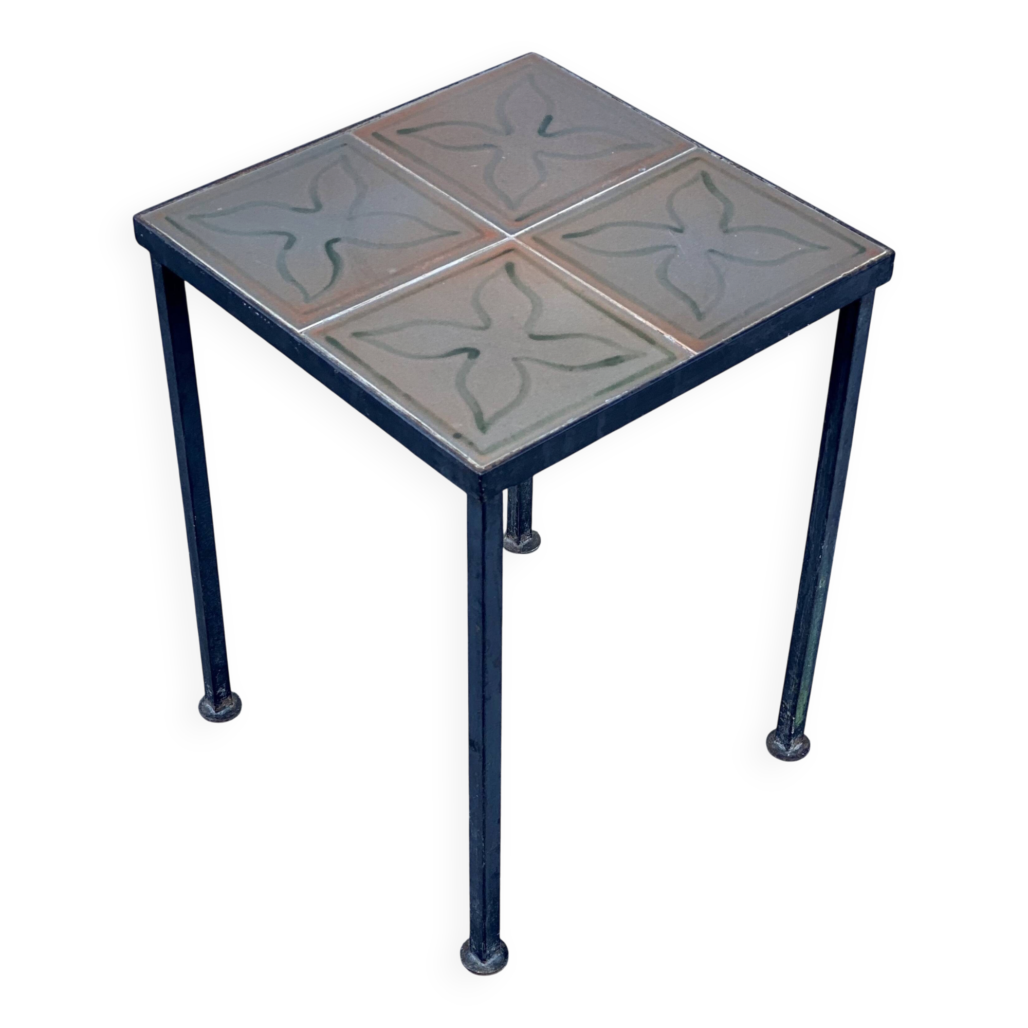 Small vintage 1950s ceramic side table.