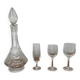 Hand-cut crystal glass and carafe set