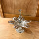 Silver metal caviar or ashtray service, Fleuron, Christofle, 60s