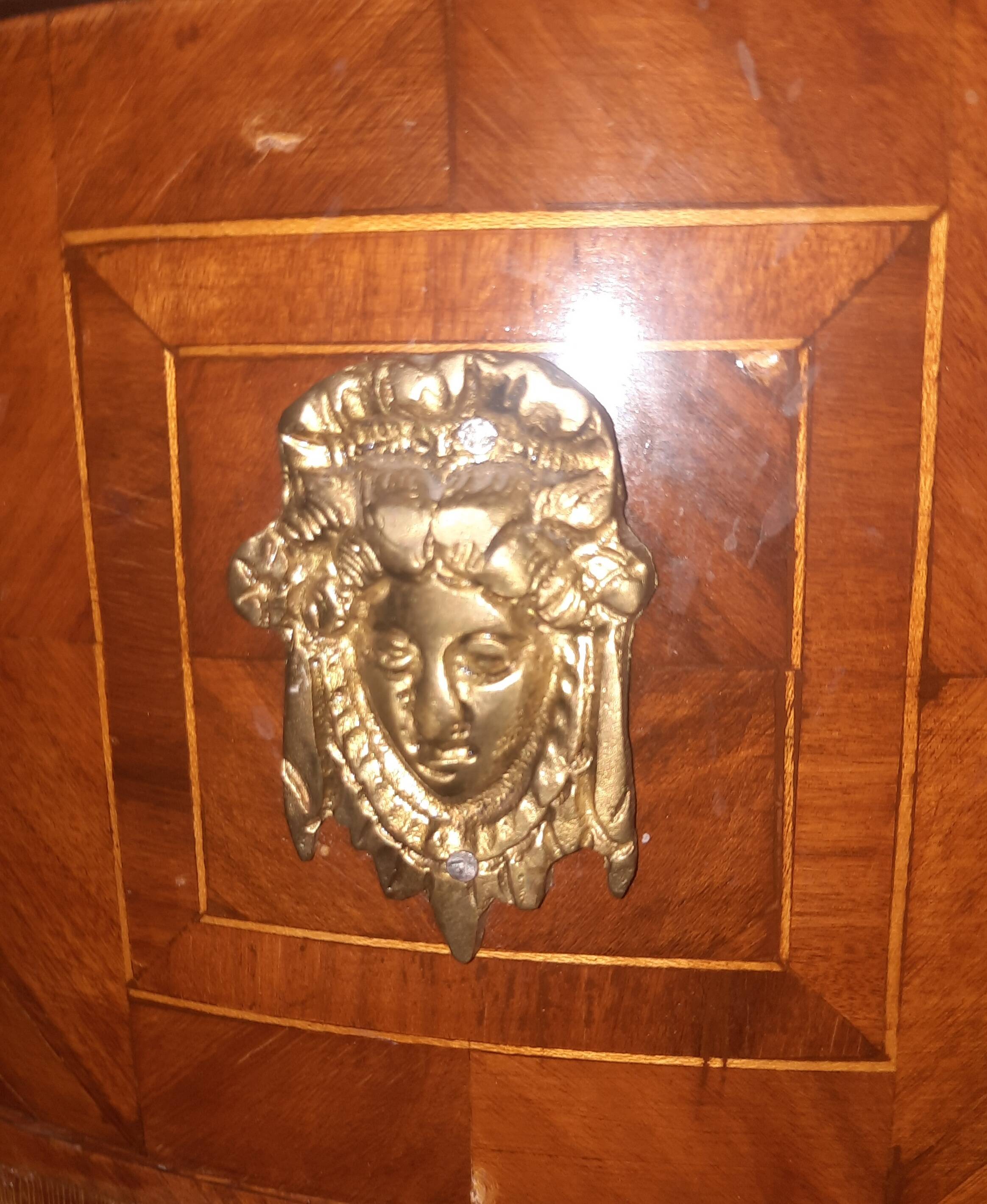 Louis XIV style marquetry chest of drawers