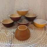 7 antique Émile Henry bowls