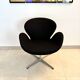 Fauteuil Pivotant Noir Style "Swan"
