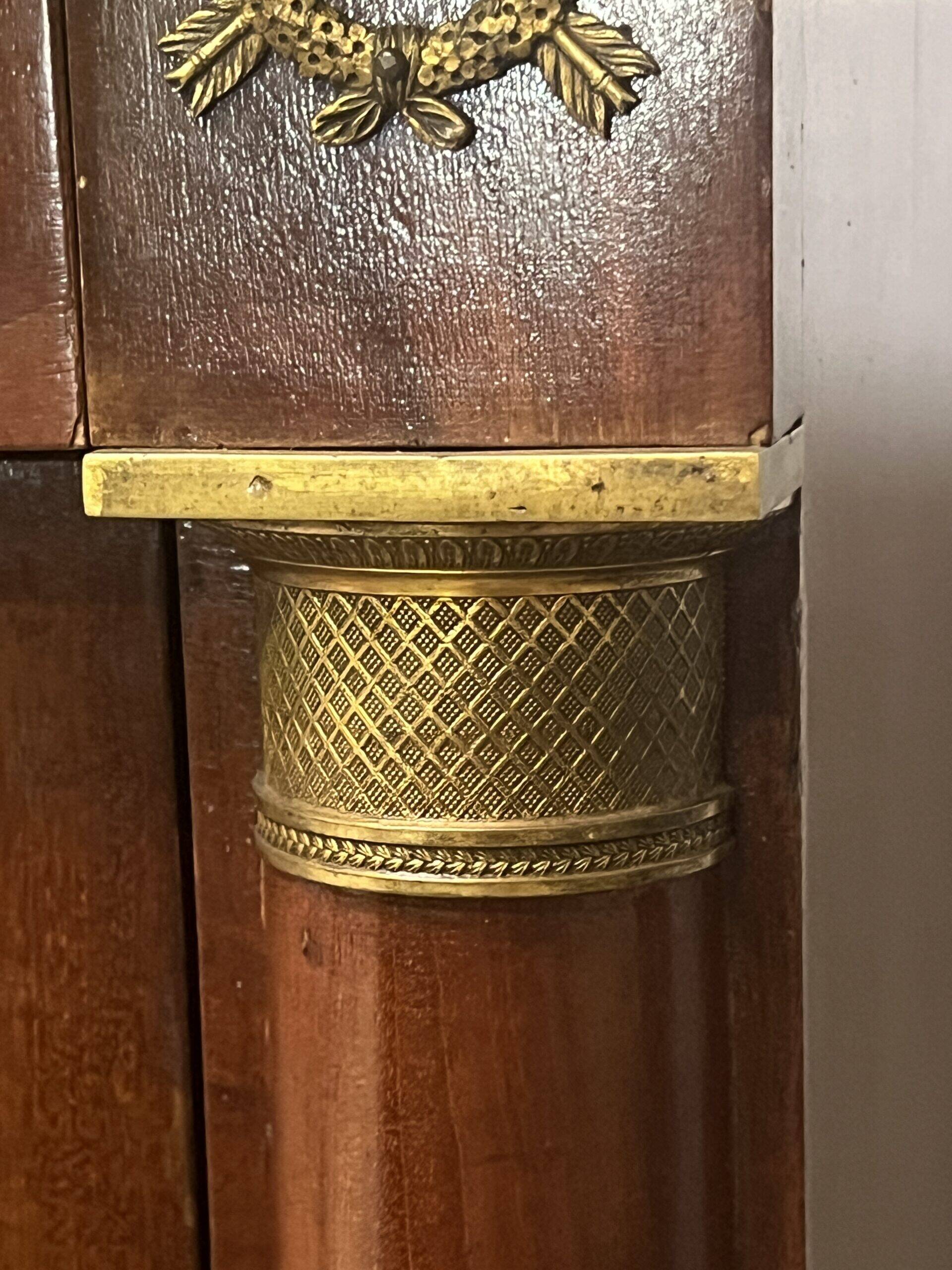 Empire period mahogany secretary, stamped Joseph Kochly, 19th century