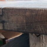 Workshop table with tray on trestles