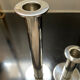 Duo of vintage candle holders in silver metal