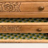 Art deco raw oak chest of drawers 1930