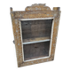 Ancienne vitrine murale tribale en teck birman