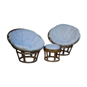 Set 2 lovebags - 1 rests foot / pouf