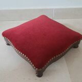 Napoleon III red velvet footrest
