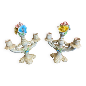 paire de bougeoirs, candélabres