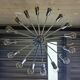 Vintage large chrome Italian Space Age pendant lamp Sciolari