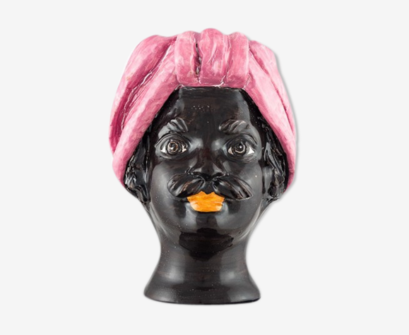 Vase tête mini rose homme
