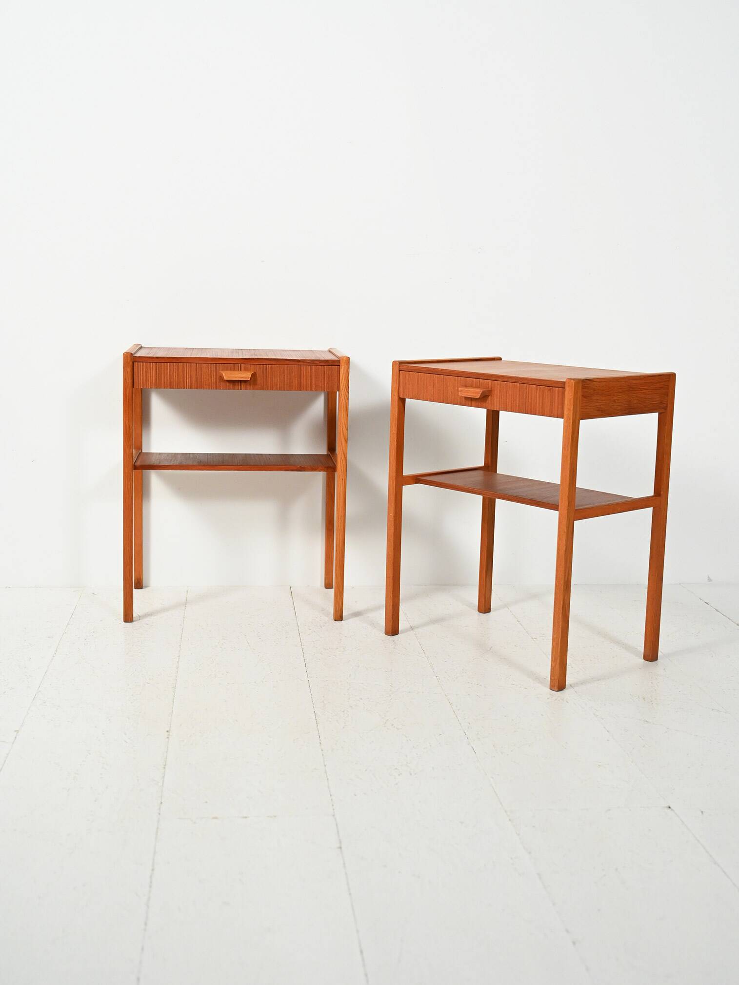 Pair of Scandinavian teak bedside tables from the 1960s