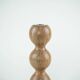 Turned wooden candlestick organic form 1970s European craftsmanship