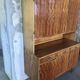 Armoire vintage en bois marron années 1960, design mid-century avec niche et tiroirs