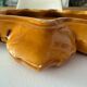 Large dish Vallauris Lunetta horse chestnut leaf