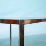 Minimalist coffee table in brass and glass, Regency style from the 1970s.