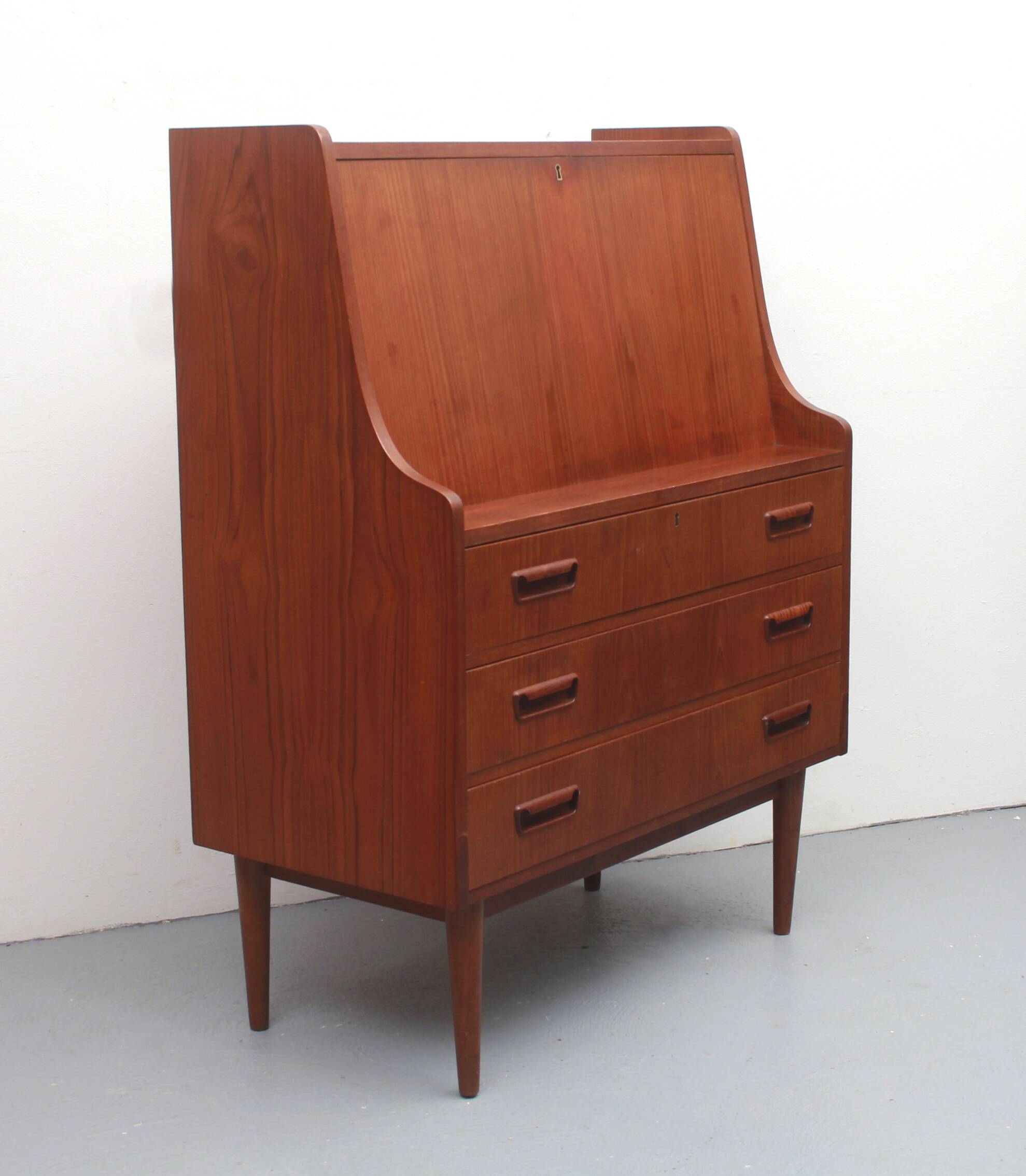 Secrétaire en teck des années 1960, Tibergaard / Gunnar Nielssen