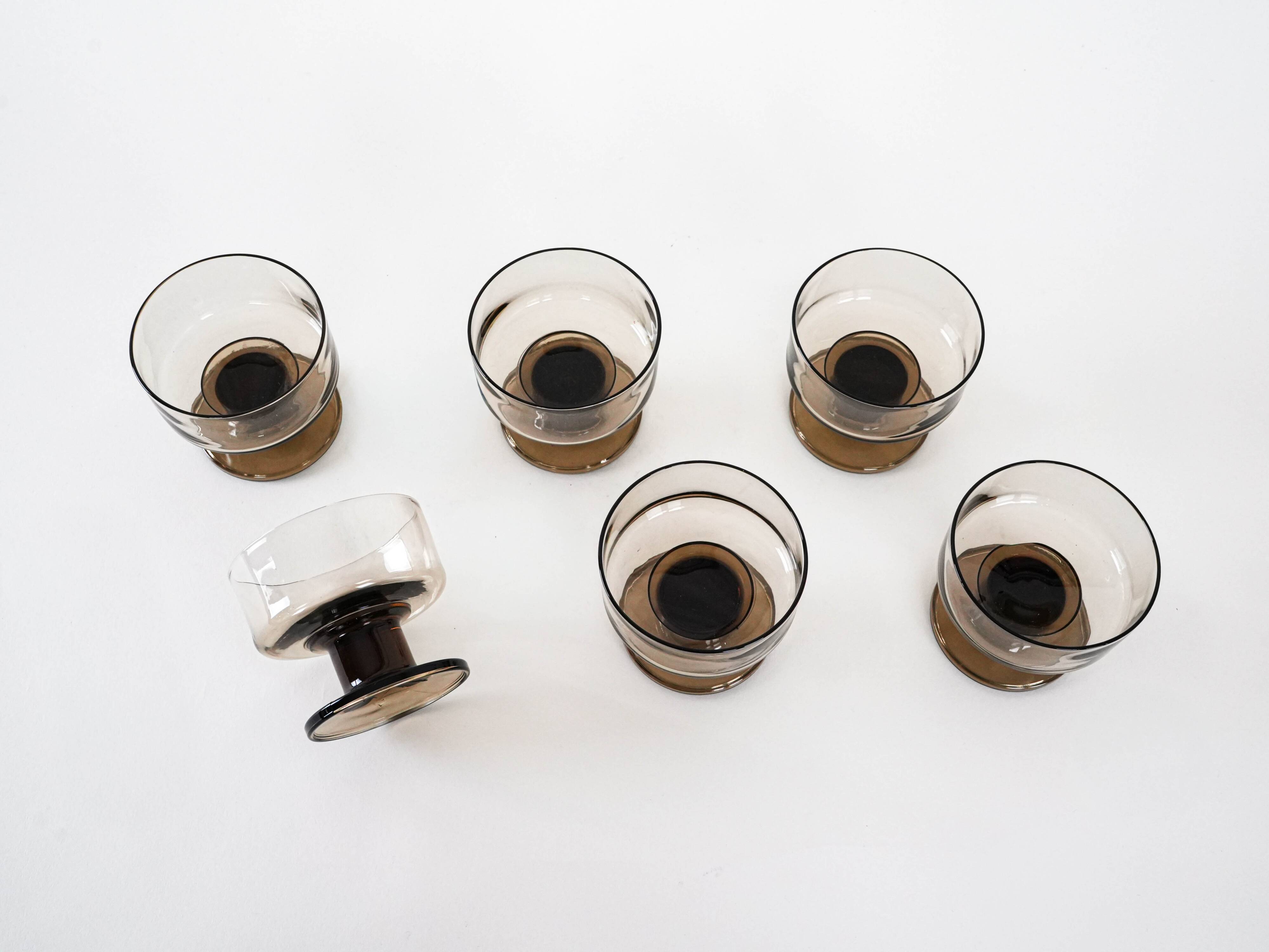 Set of dessert bowls, Italian design, 1970s, made in Italy