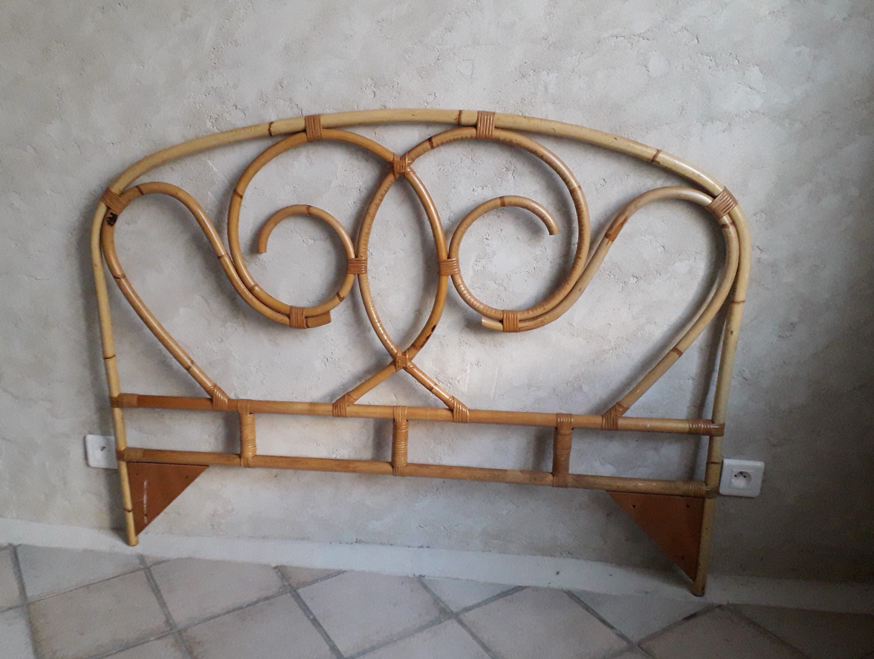 Rattan headboard
