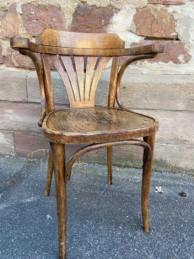Office armchair curved wood