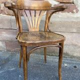 Office armchair curved wood