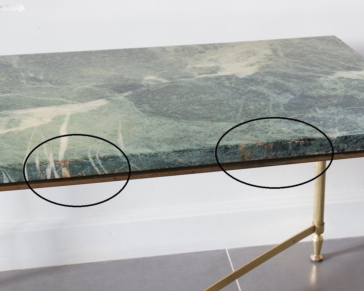 Green marble coffee table