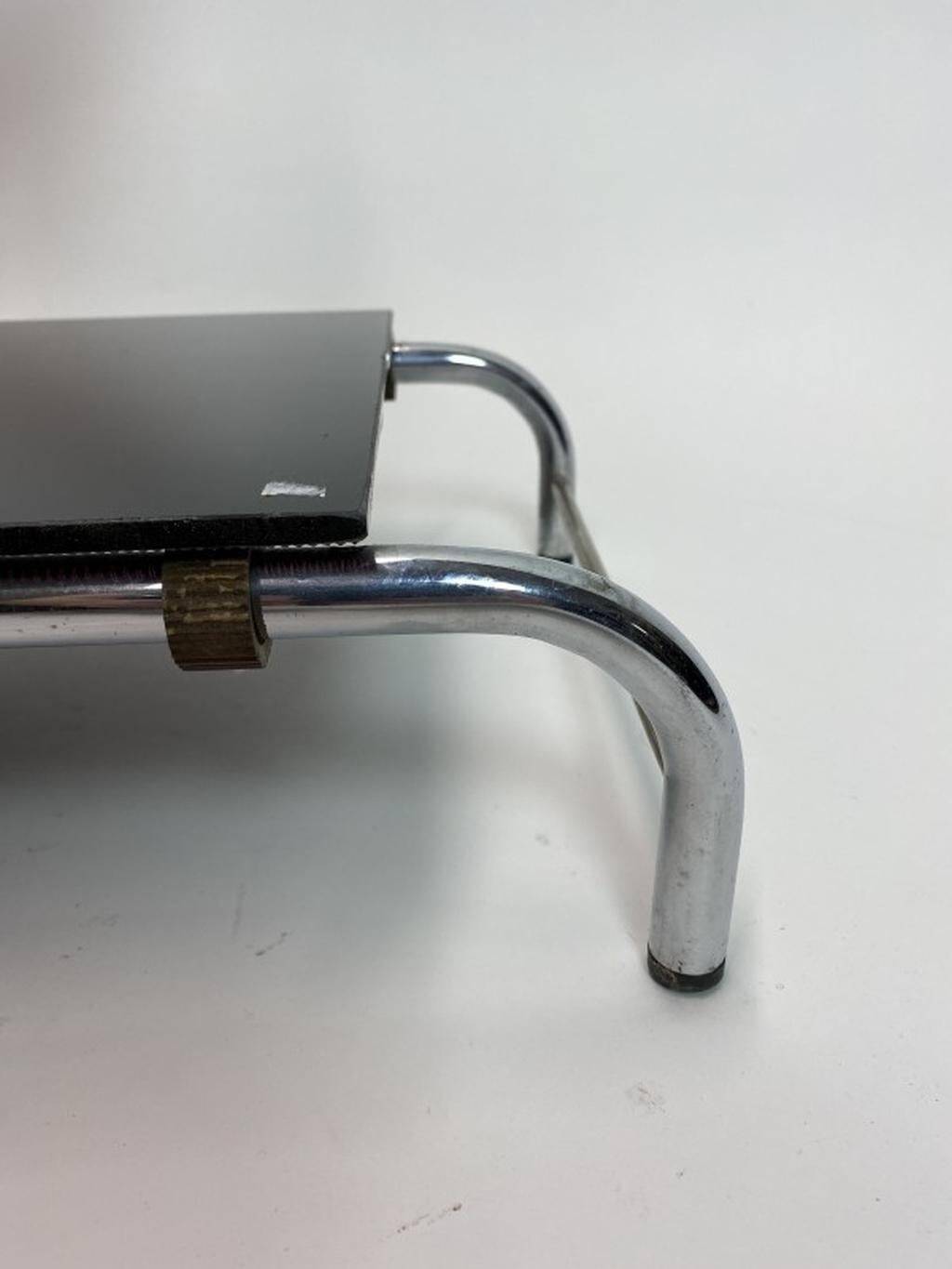 Chrome tubular flower stand by Emile Guyot