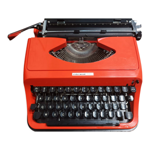 Machine à écrire orange