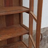 Old wooden cabinet display case with two doors
