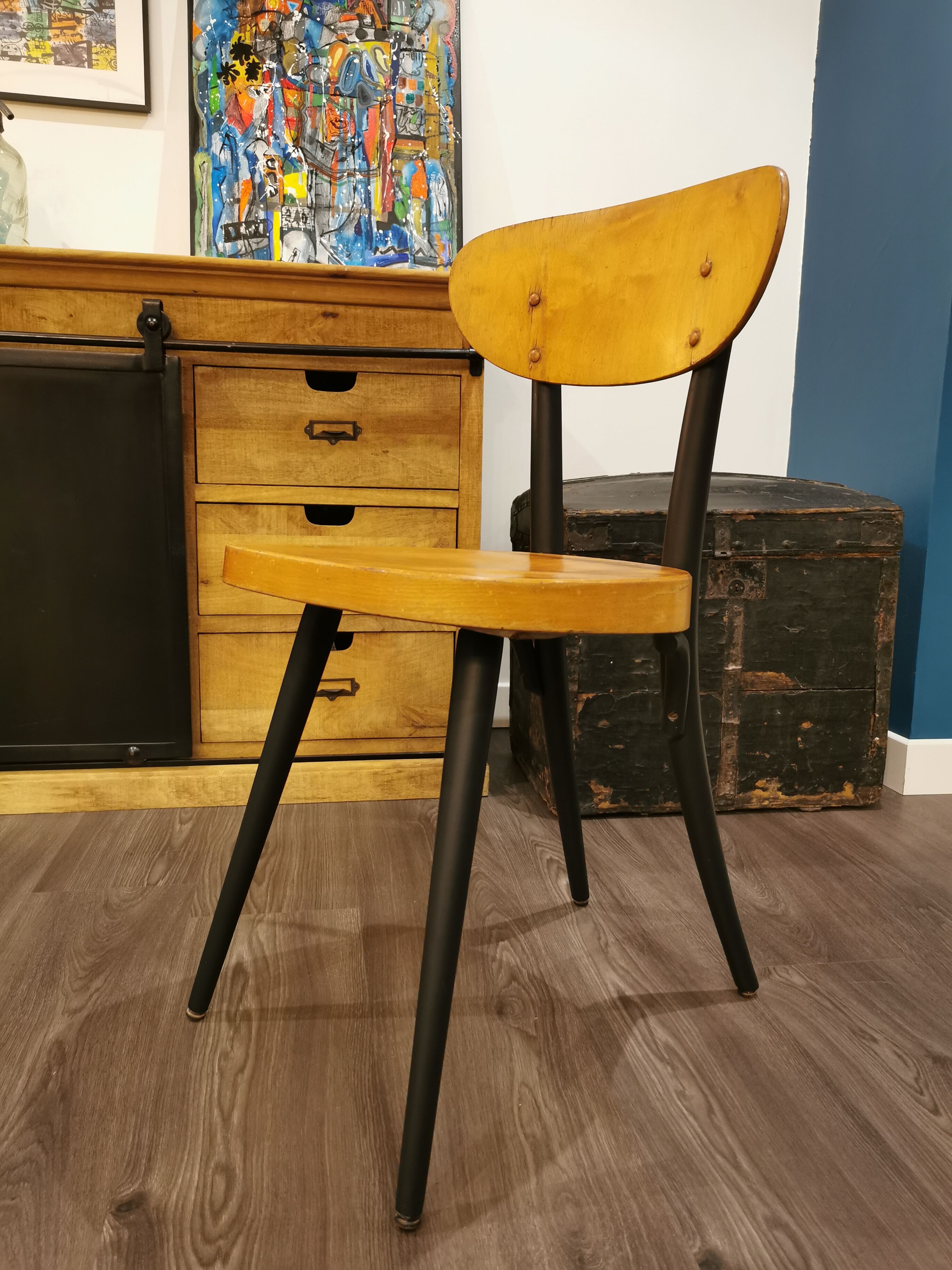 Series of 6 chairs bistro Baumann and Luterma