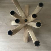 Chandelier scandinave en bois à 8 branches