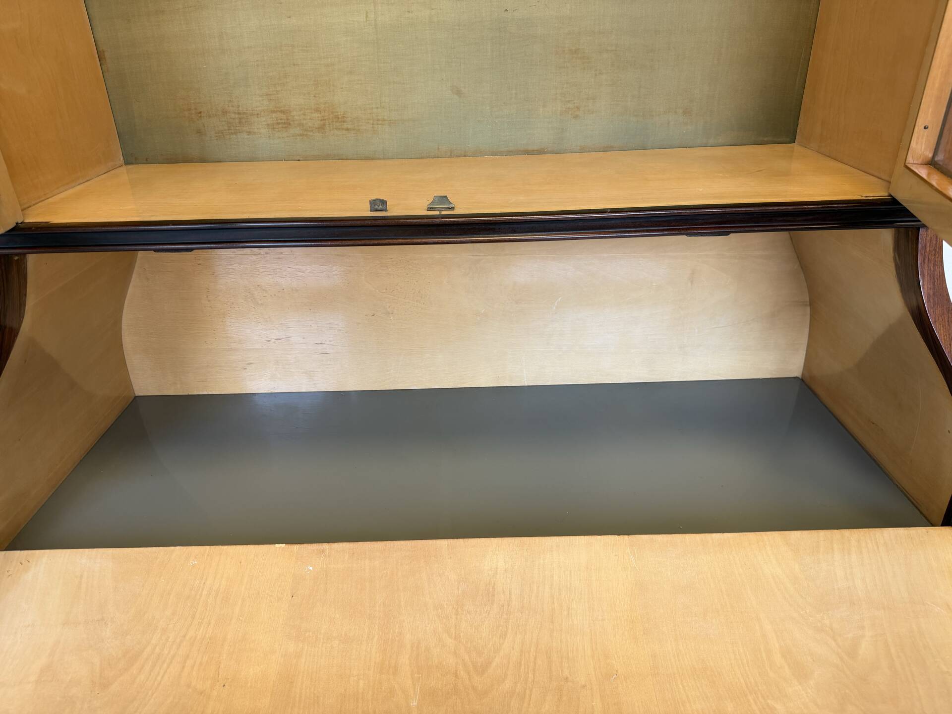 Secretary credenza in marquetry in the Italian Louis XV style from the mid-century, 1960.