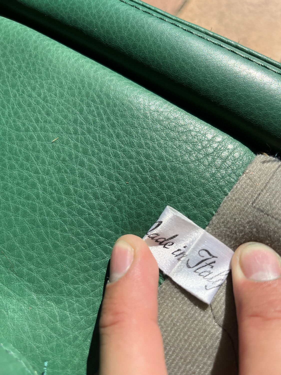 Roche Bobois living room green leather made in Italy