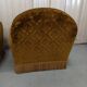 Pair of armchairs club velvet old yellow - armchair old