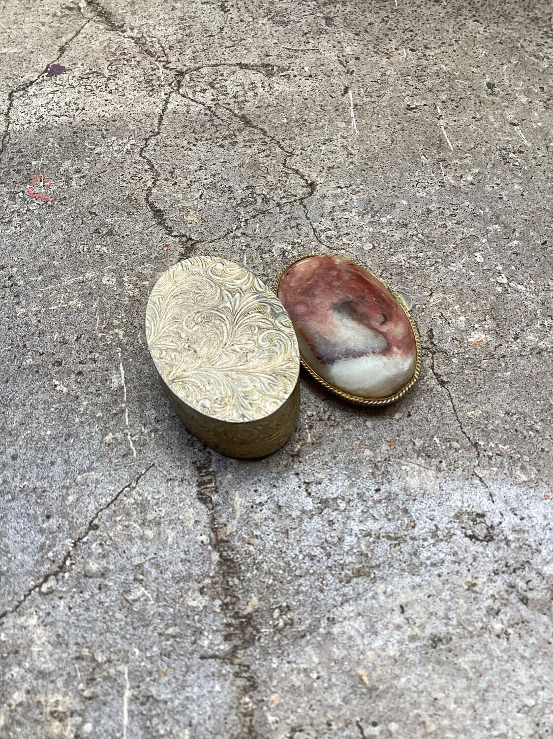 Old metal and stone pillbox