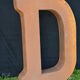 Lettre industrielle en fer "d"