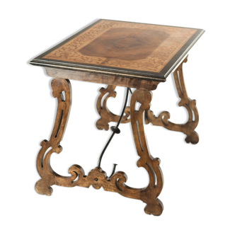 Spanish walnut and marquetry table in late 17th century style.