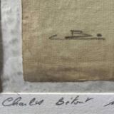 Watercolor painting charles betout (1869-1945) the egyptian french comedy