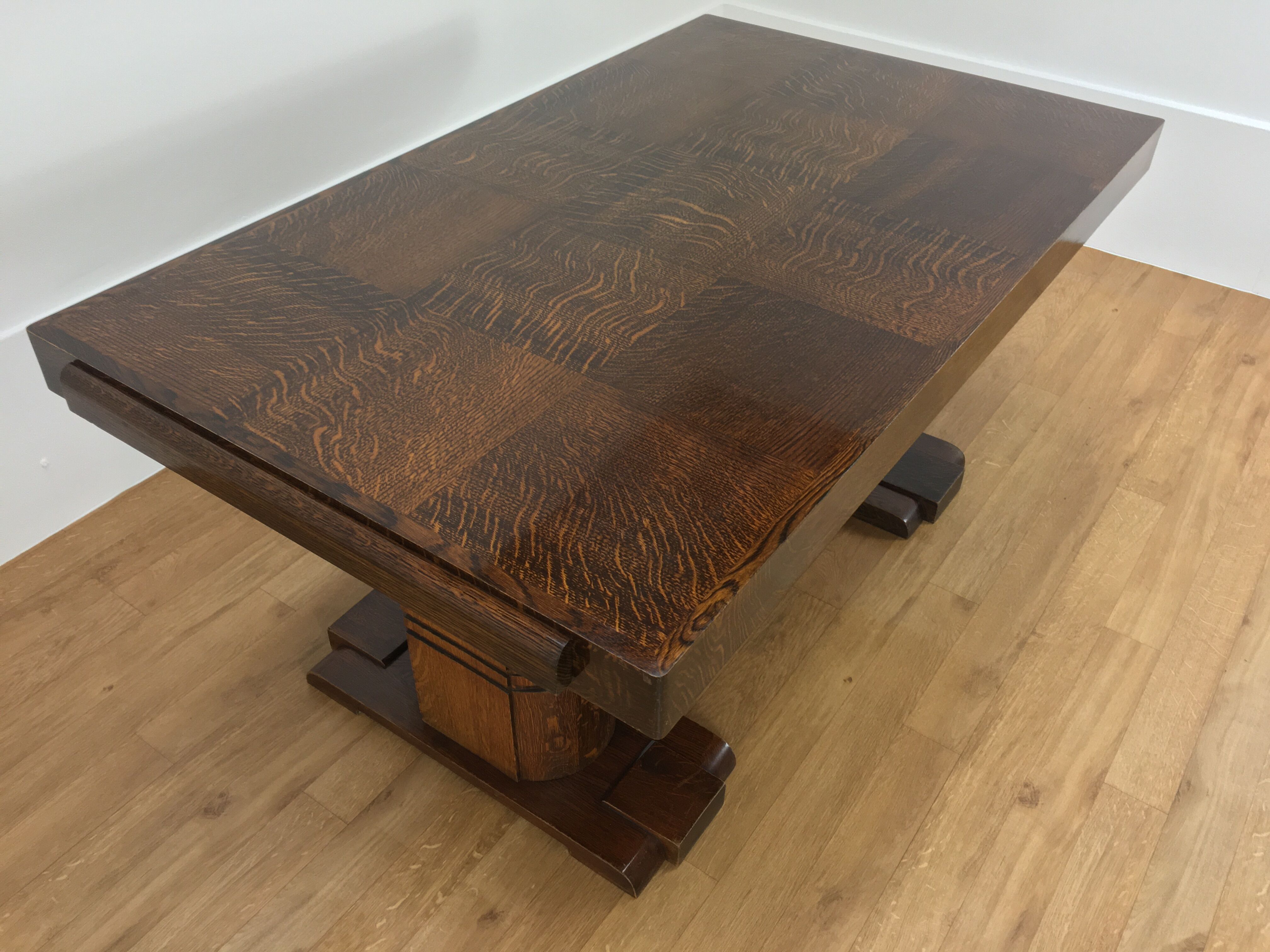 Massive and expandable art deco brutalist table