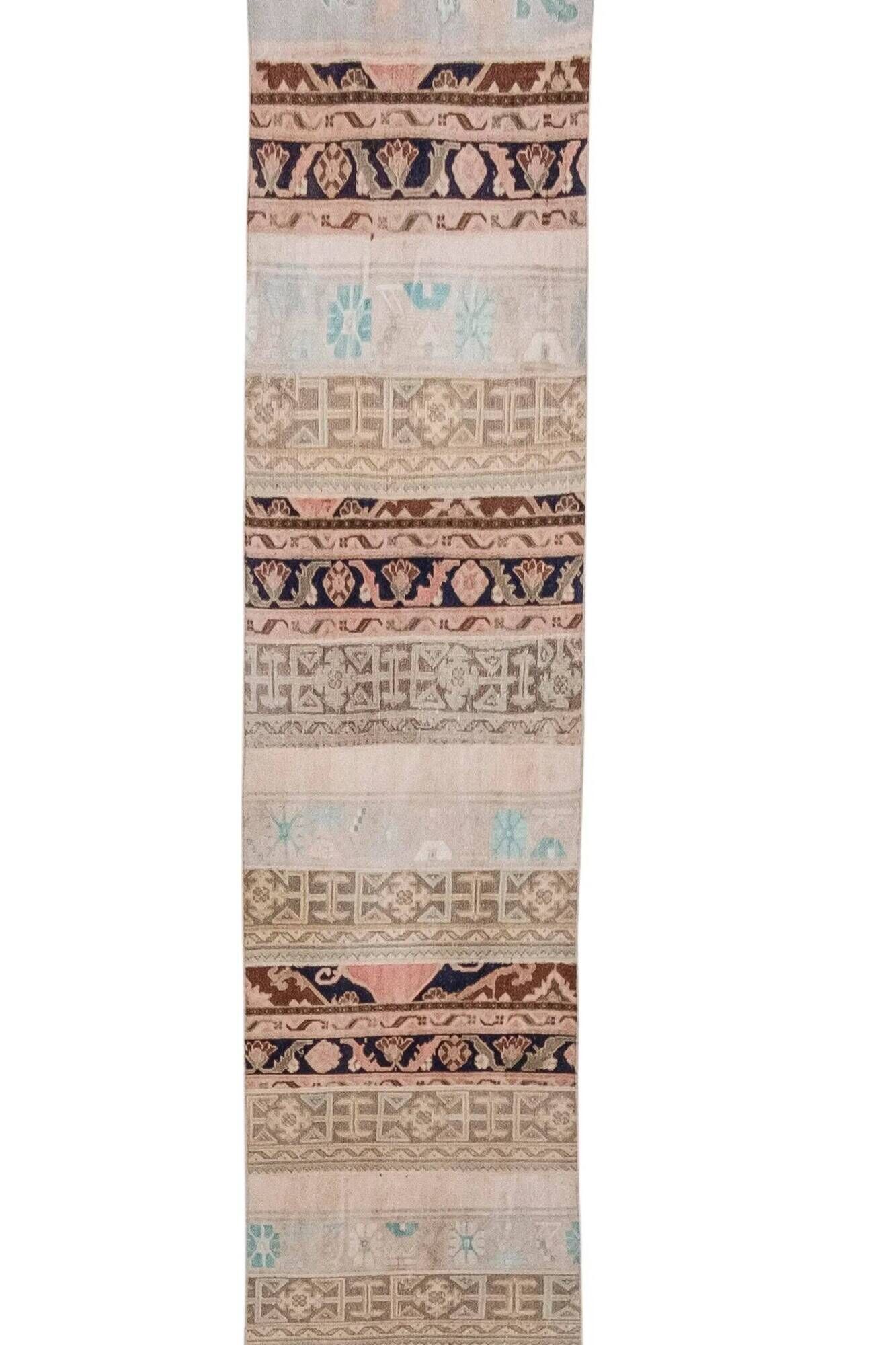 Vintage Turkish hallway rug 80x1 cm