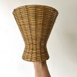 Pair of 60s rattan wall lights