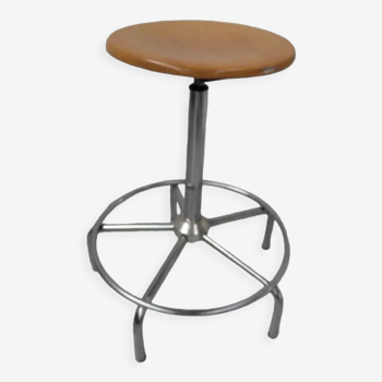 Tabouret réglable industriel vintage