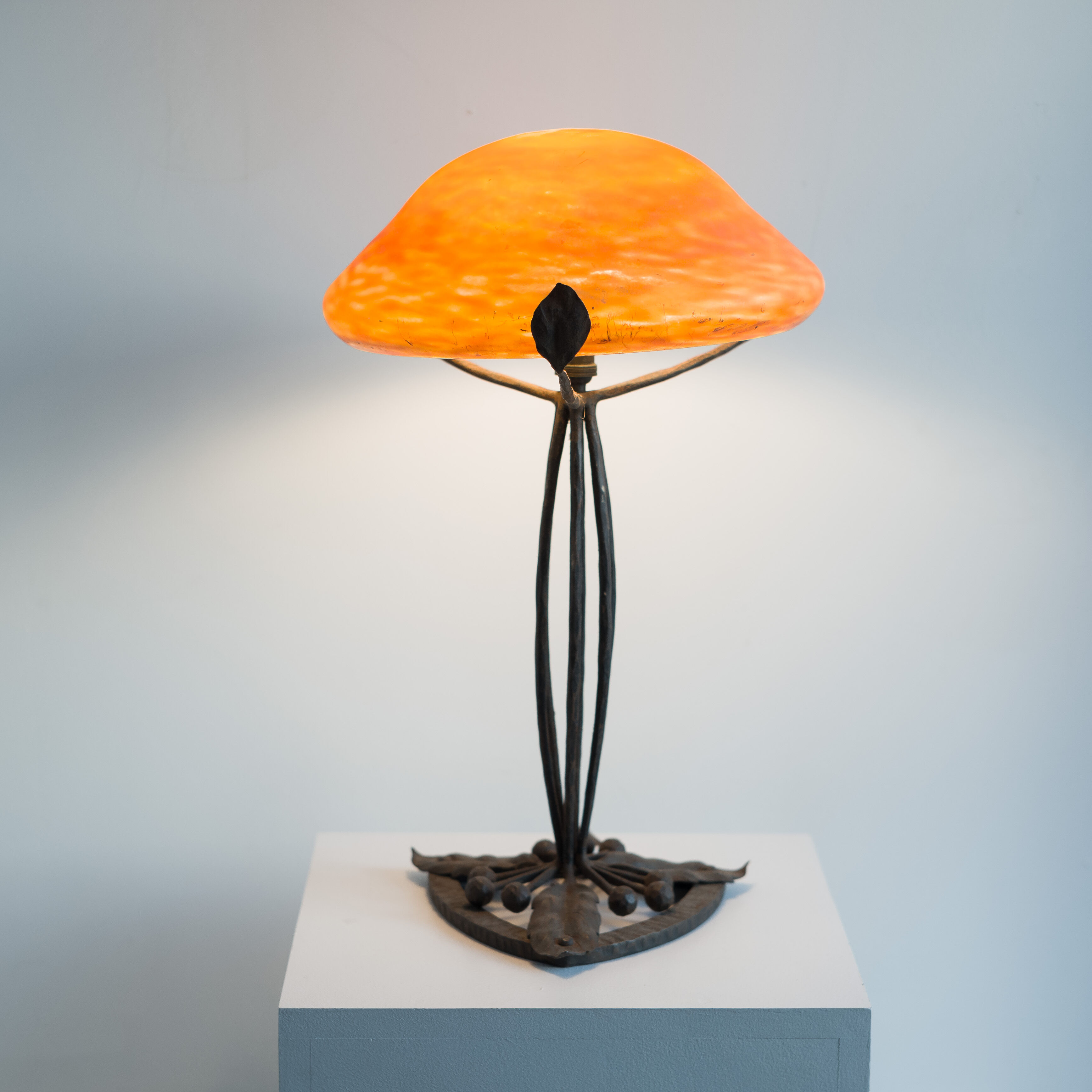 Lamp made of glass paste circa 1920